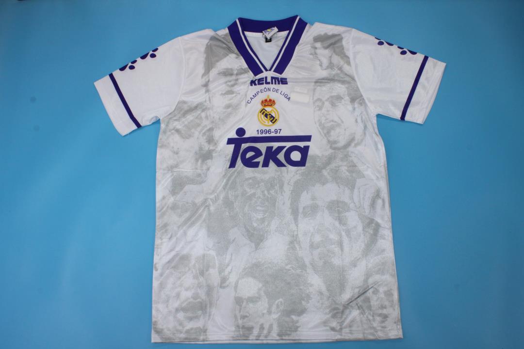 AAA Quality Real Madrid 96/97 Home Liga Champion Soccer Jersey